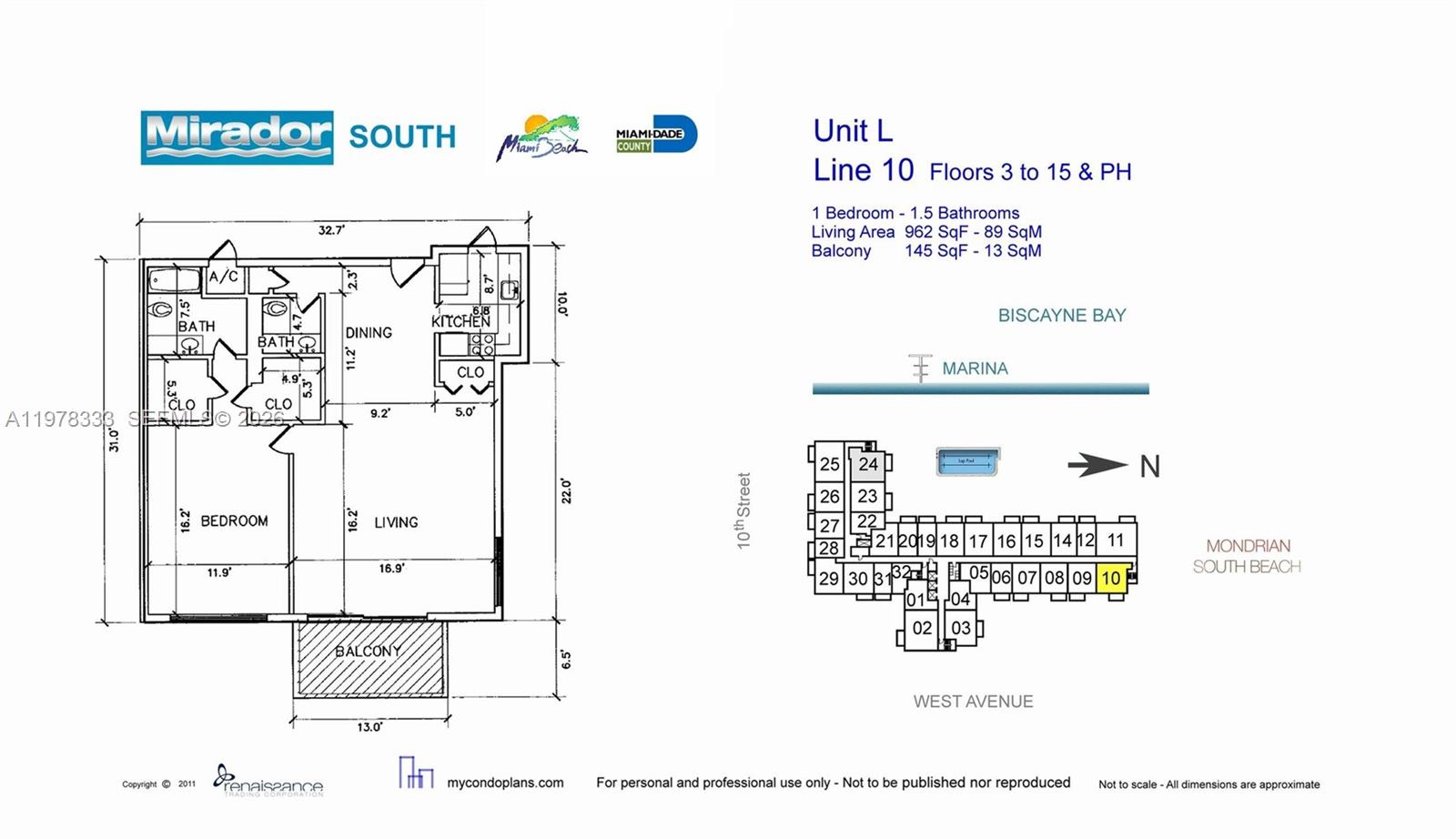 1000 West Ave #910, Miami Beach FL 33139