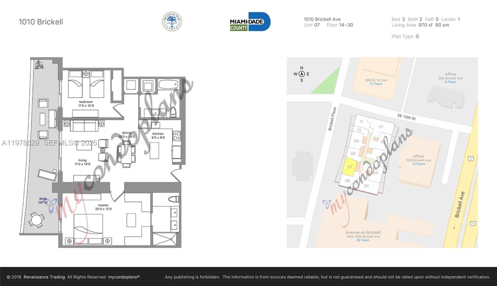 1010 Brickell Ave #2907, Miami FL 33131