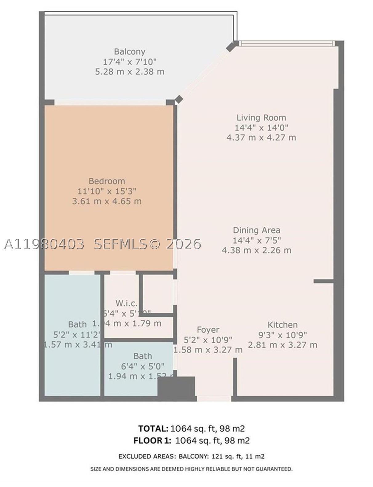 1901 Brickell Ave #B1407, Miami FL 33129