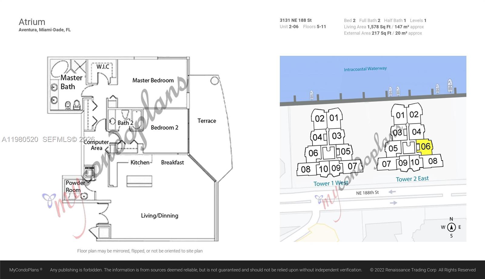3131 NE 188th St #2-606, Aventura FL 33180