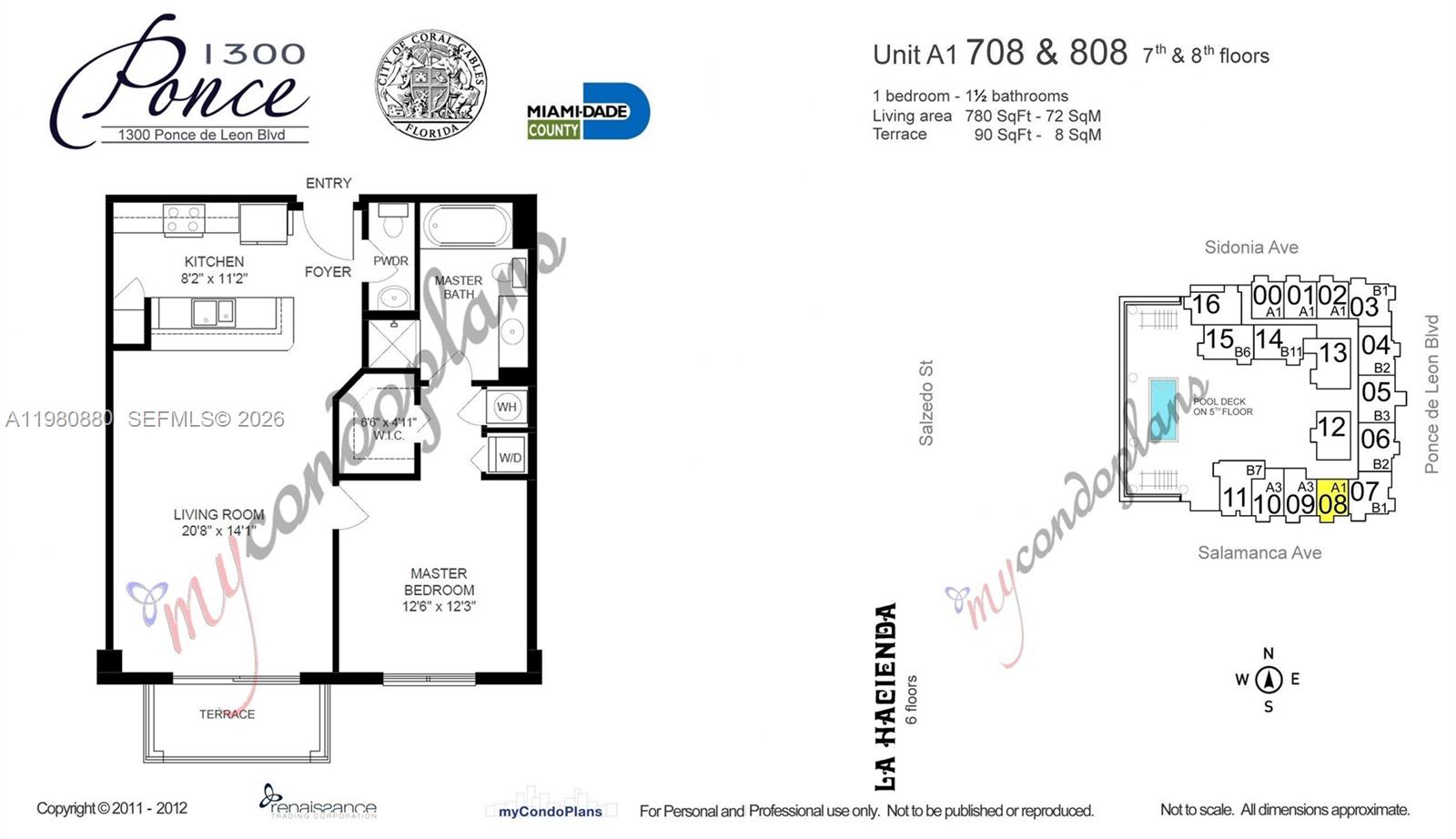 1300 Ponce De Leon Blvd #808, Coral Gables FL 33134