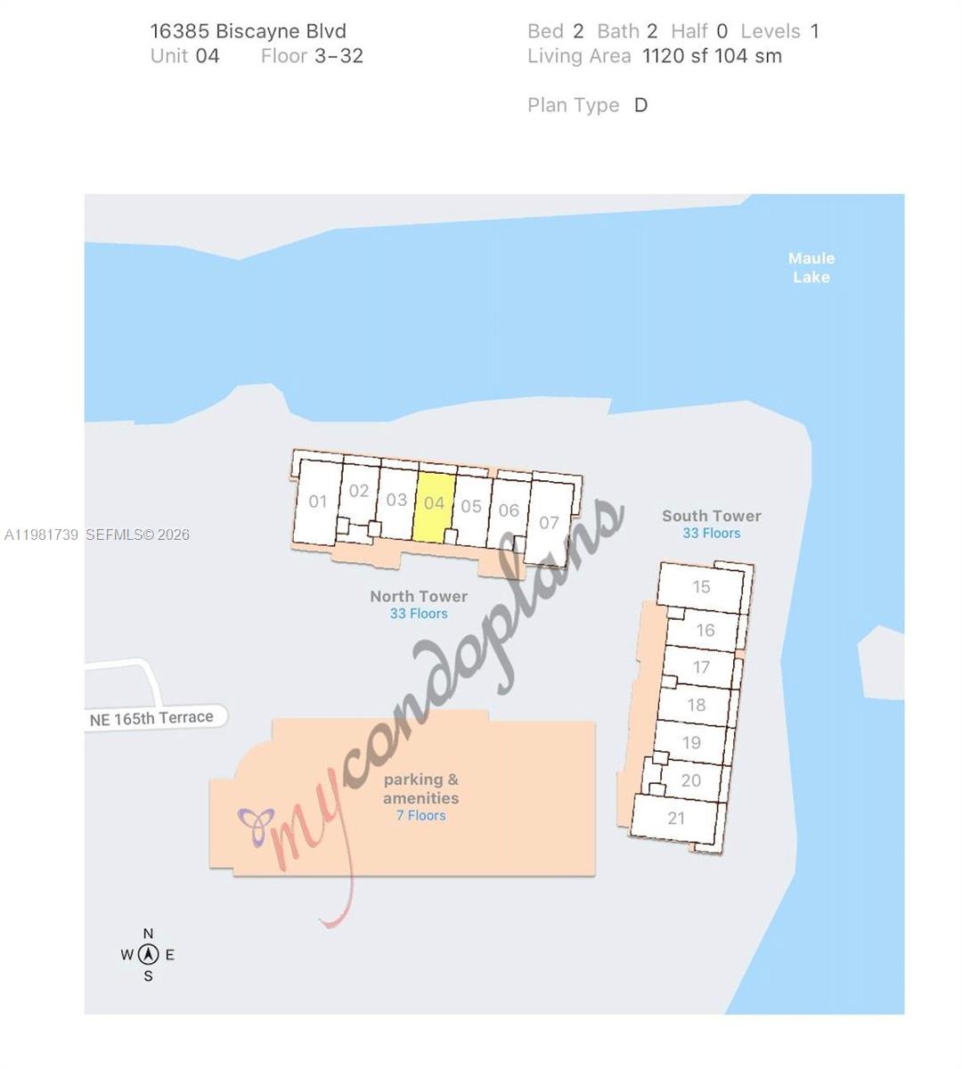 16385 Biscayne Blvd #1104, North Miami Beach FL 33160