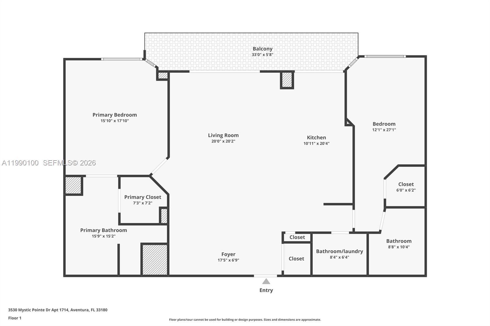 3530 Mystic Pointe Dr #1714, Aventura FL 33180