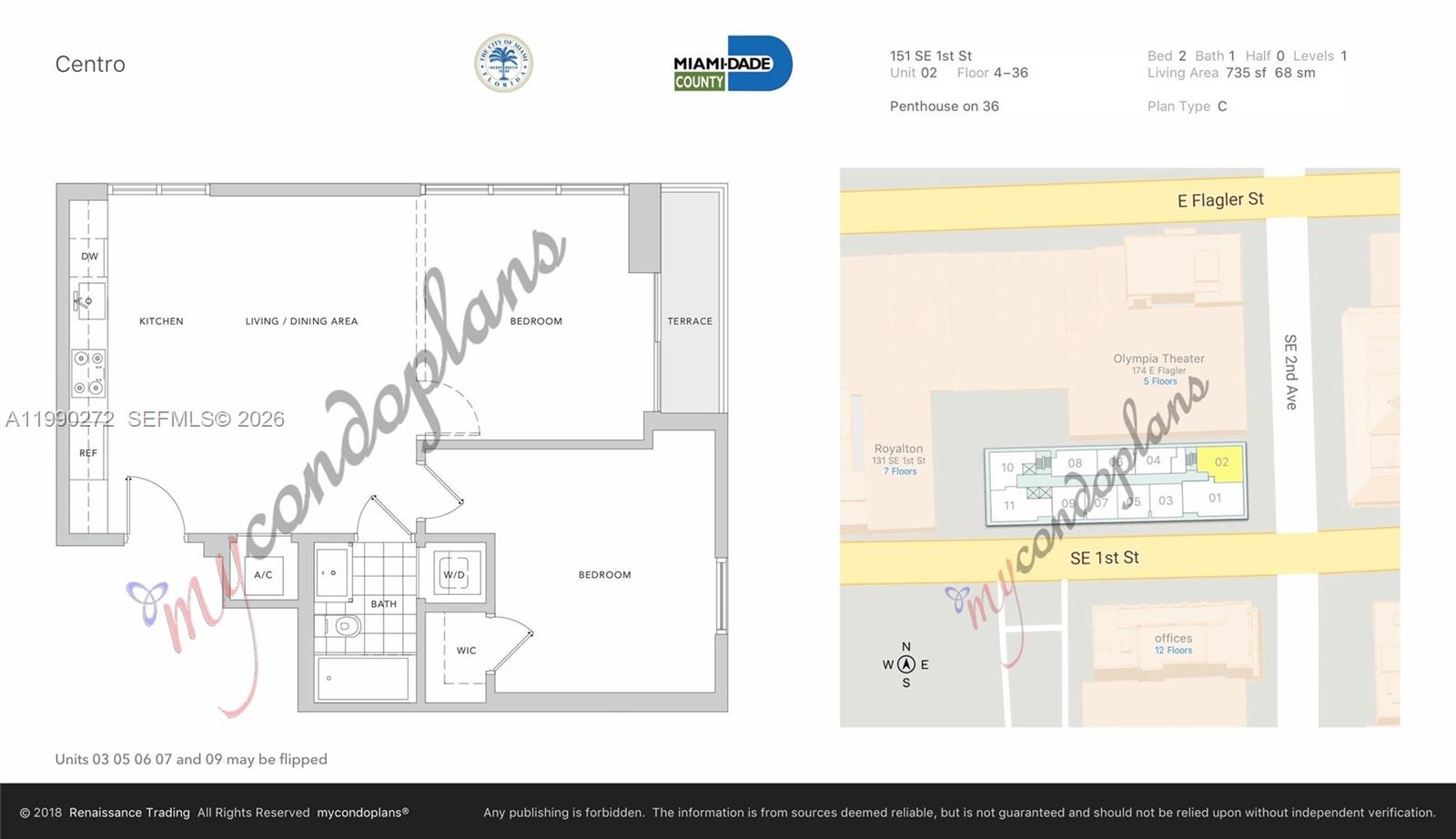 151 SE 1st St #2802, Miami FL 33131