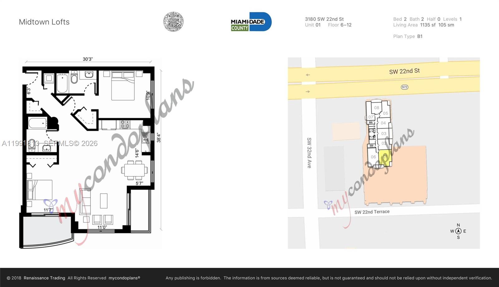 3180 SW 22nd St #601, Miami FL 33145