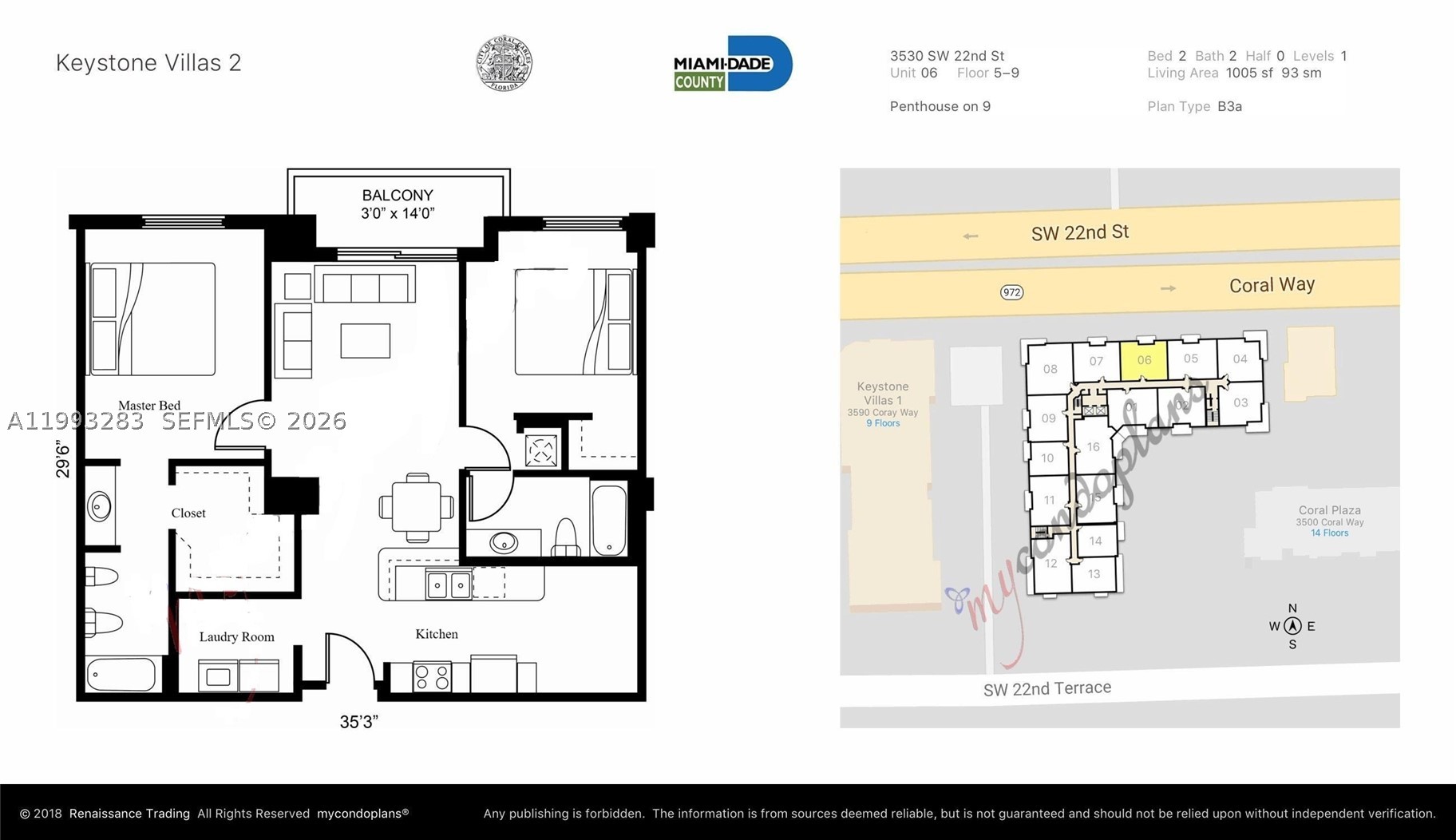3530 SW 22nd St #706, Miami FL 33145