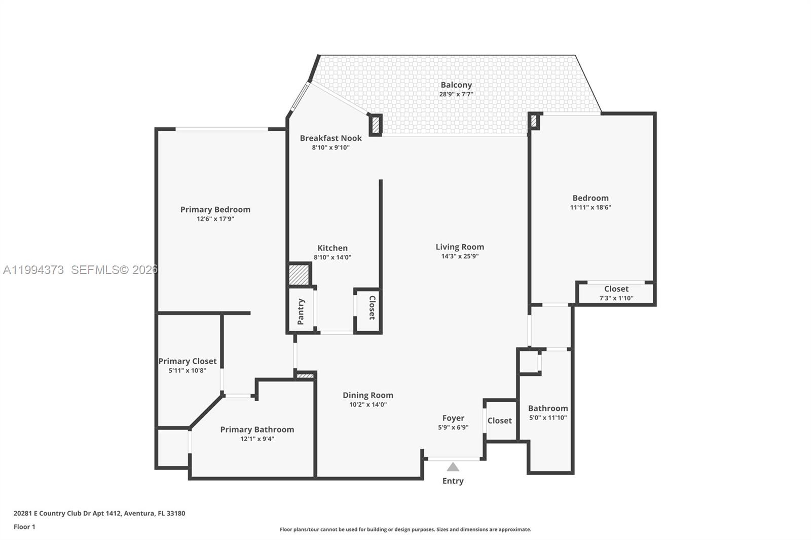 20281 E Country Club Dr #1412, Aventura FL 33180