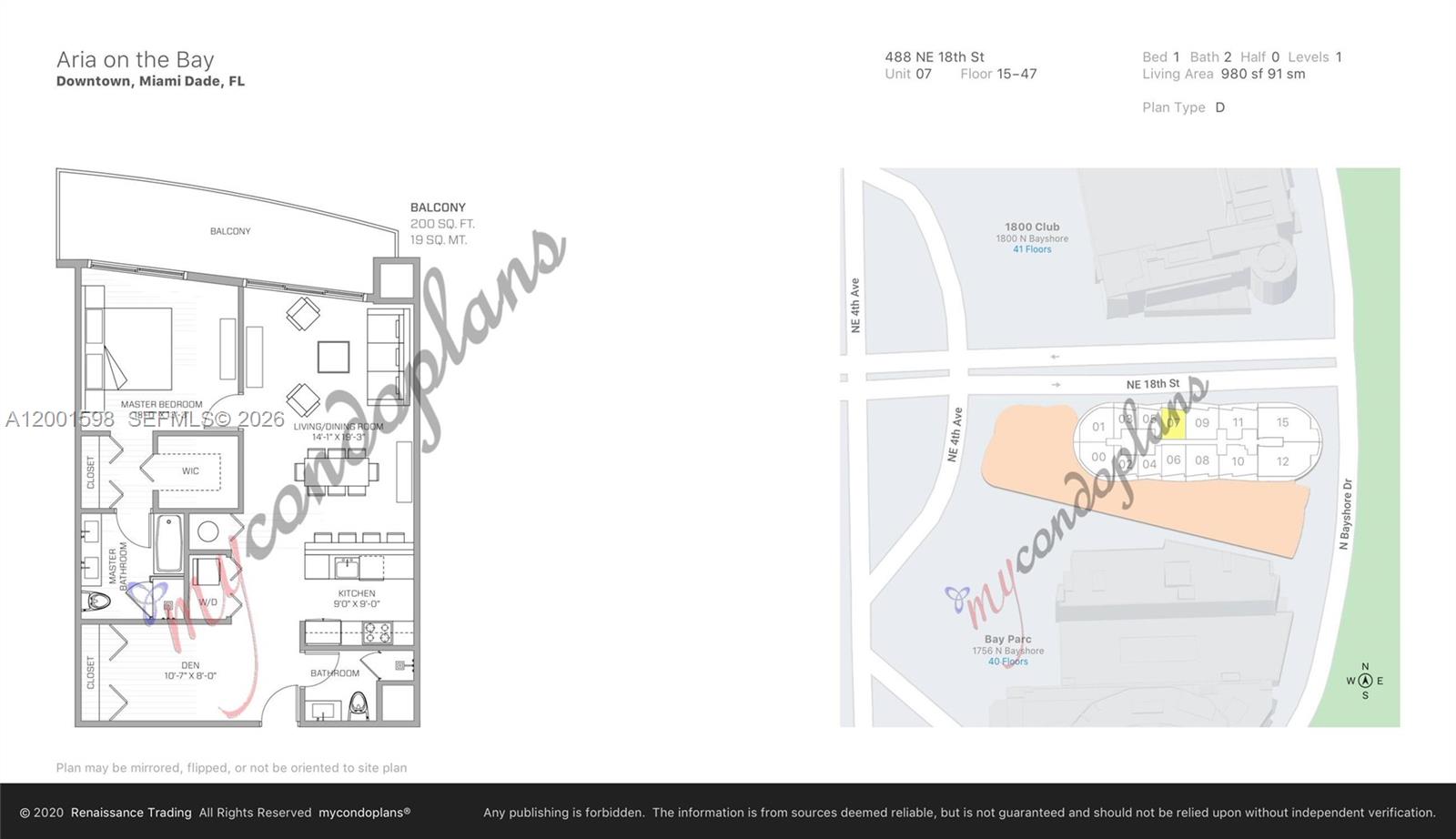488 NE 18th St #1807, Miami FL 33132