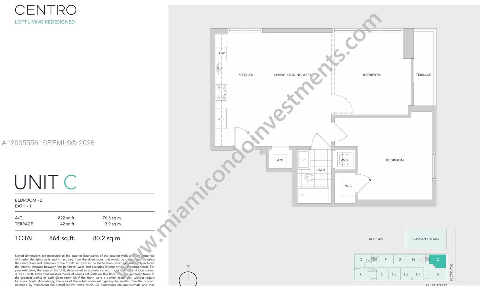 151 SE 1st St #2702, Miami FL 33131