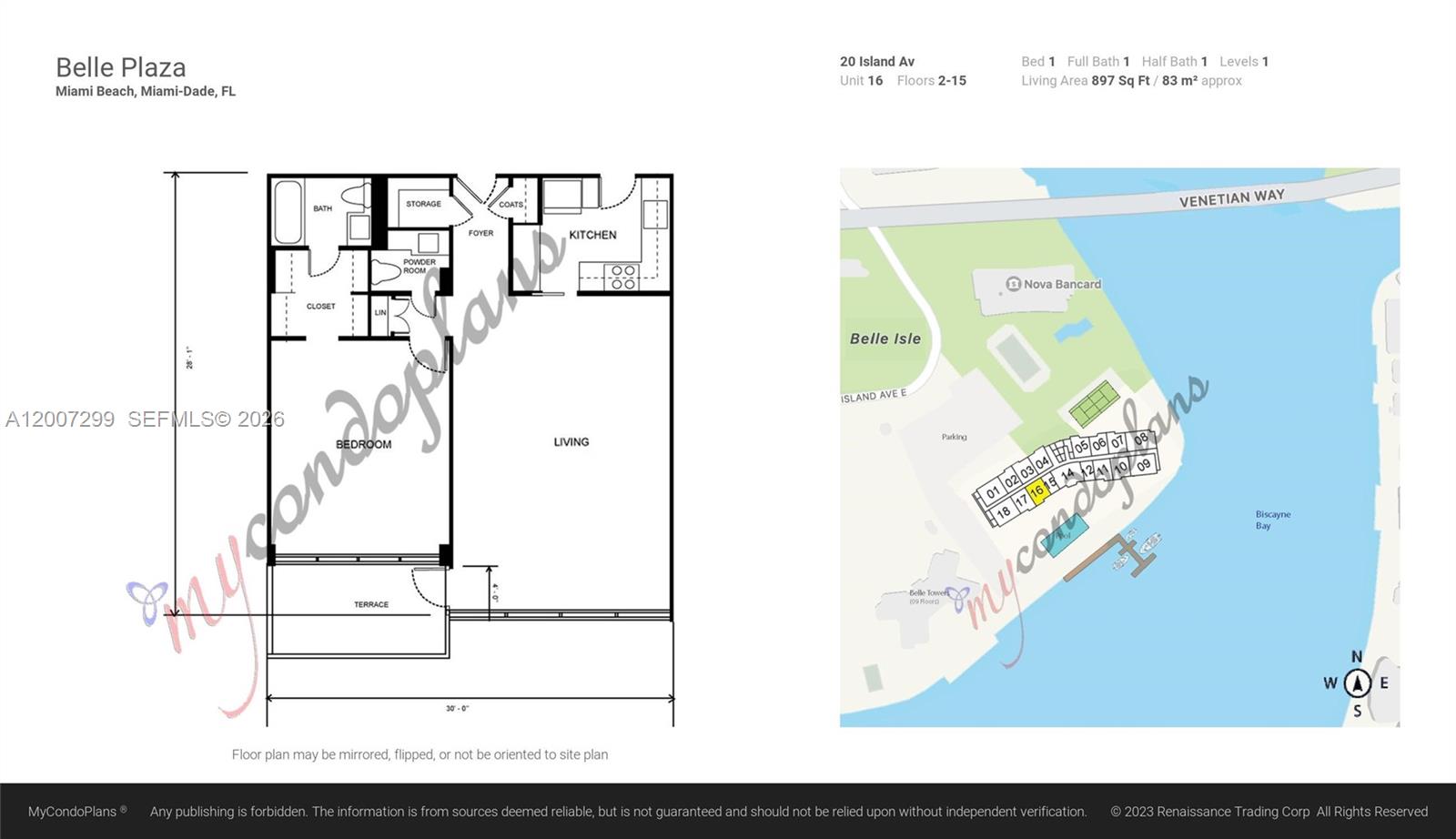 20 Island Ave #1016, Miami Beach FL 33139