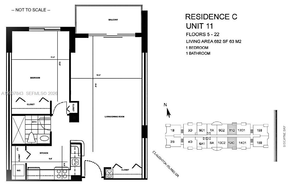 770 Claughton Island Dr #2011, Miami FL 33131
