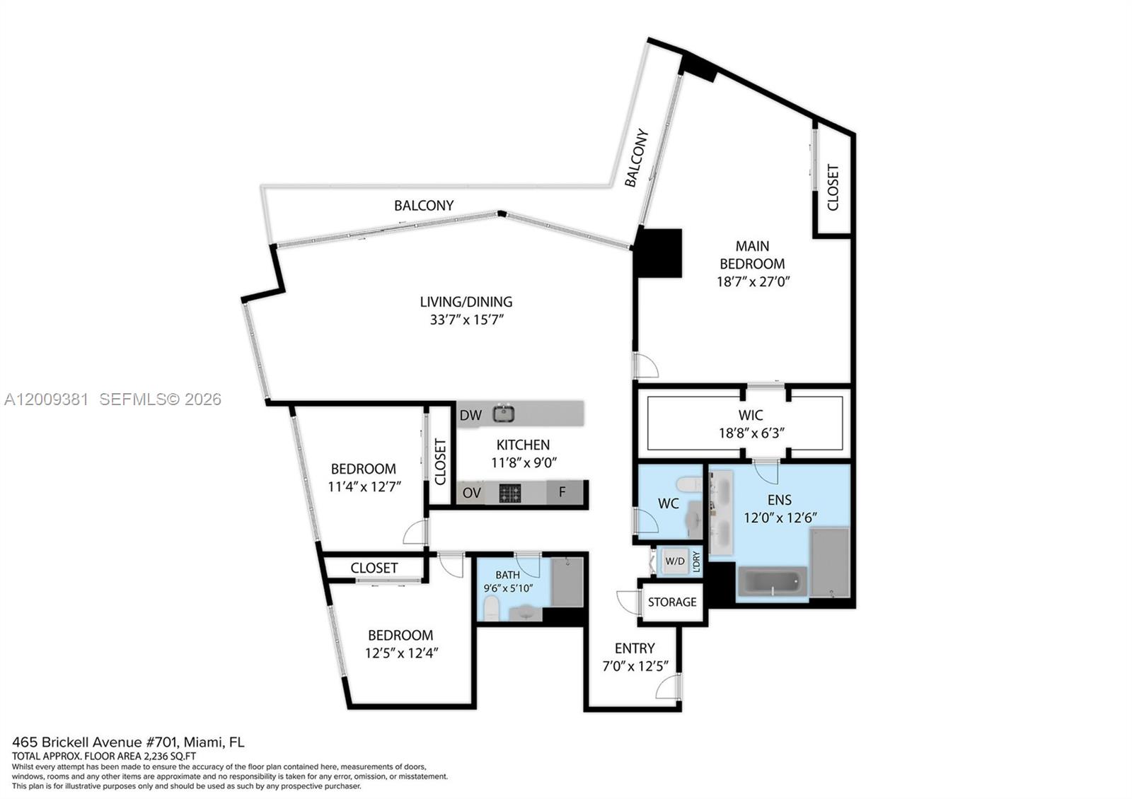 465 Brickell Ave #701, Miami FL 33131