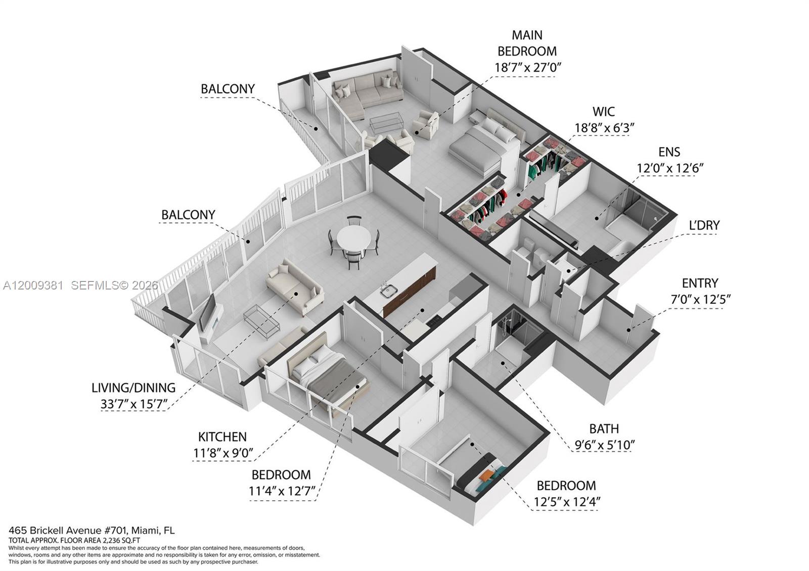 465 Brickell Ave #701, Miami FL 33131