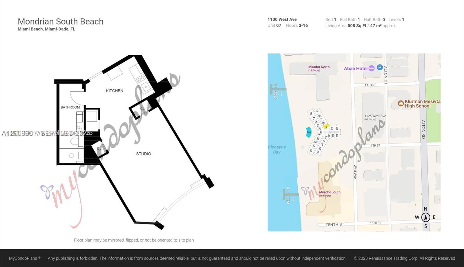 1100 West Ave #807, Miami Beach FL 33139