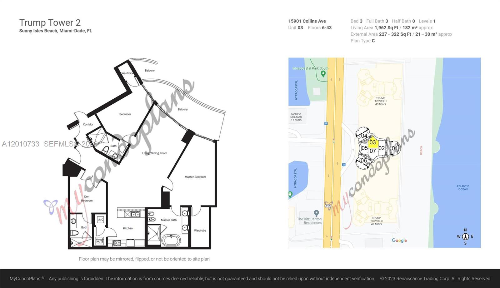 15901 Collins Ave #1203, Sunny Isles Beach FL 33160