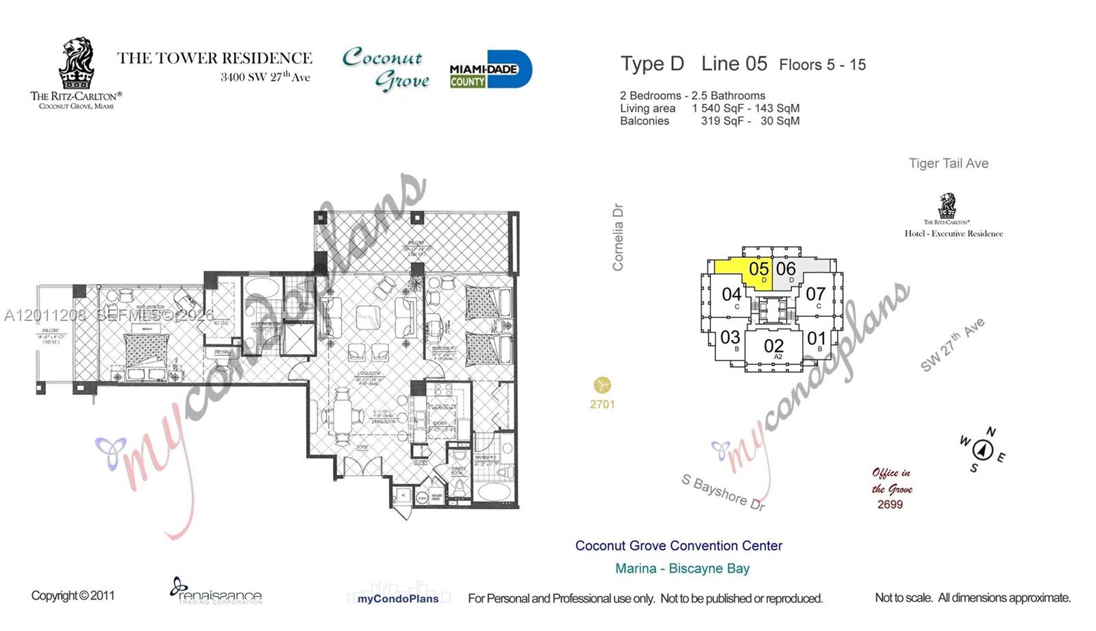 3400 SW 27th Ave #1505, Coconut Grove FL 33133