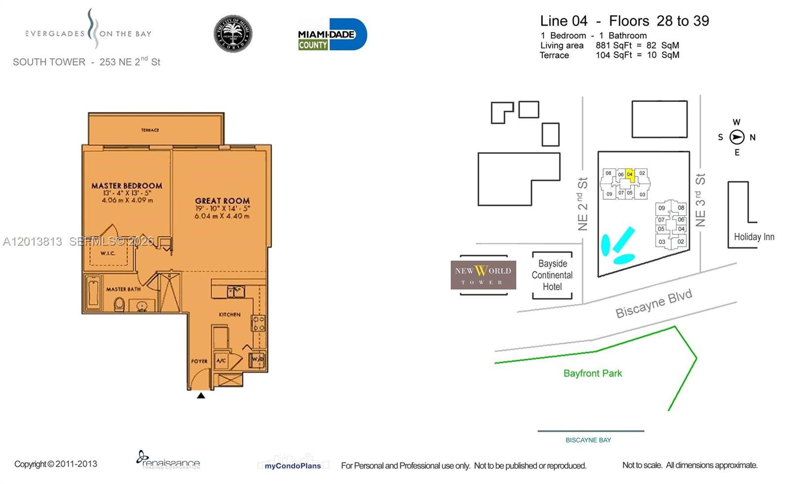 253 NE 2nd St #3304, Miami FL 33132
