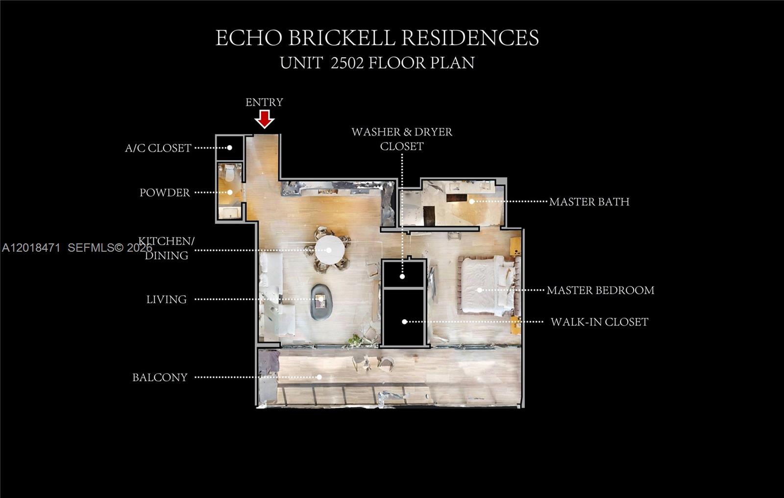 1451 Brickell Ave #2502, Miami FL 33131