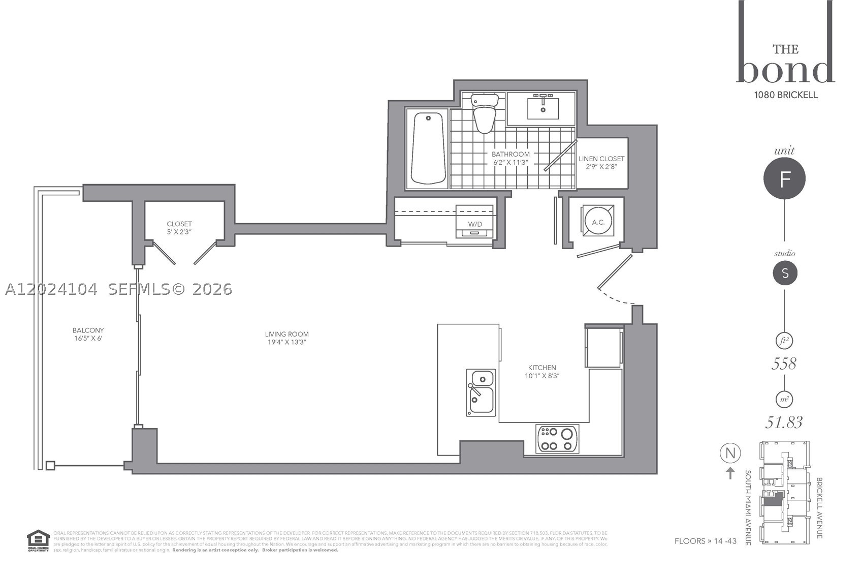 1080 Brickell Ave #2005, Miami FL 33131