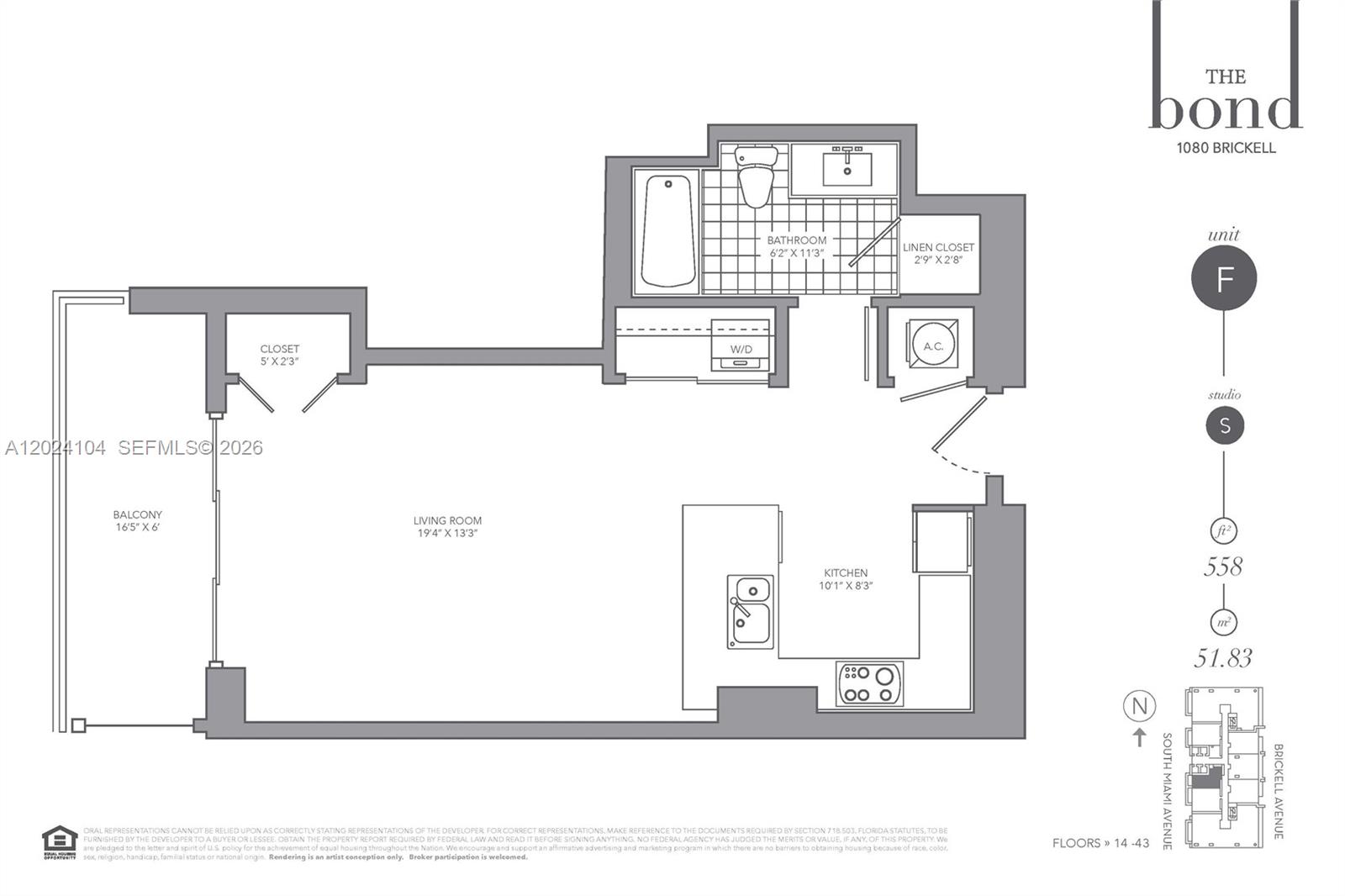 1080 Brickell Ave #2005, Miami FL 33131