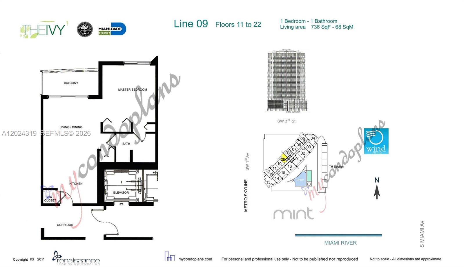 90 SW 3rd St #1409, Miami FL 33130