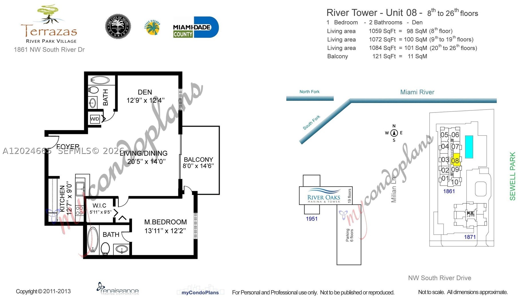 1861 NW S River Dr #2008, Miami FL 33125