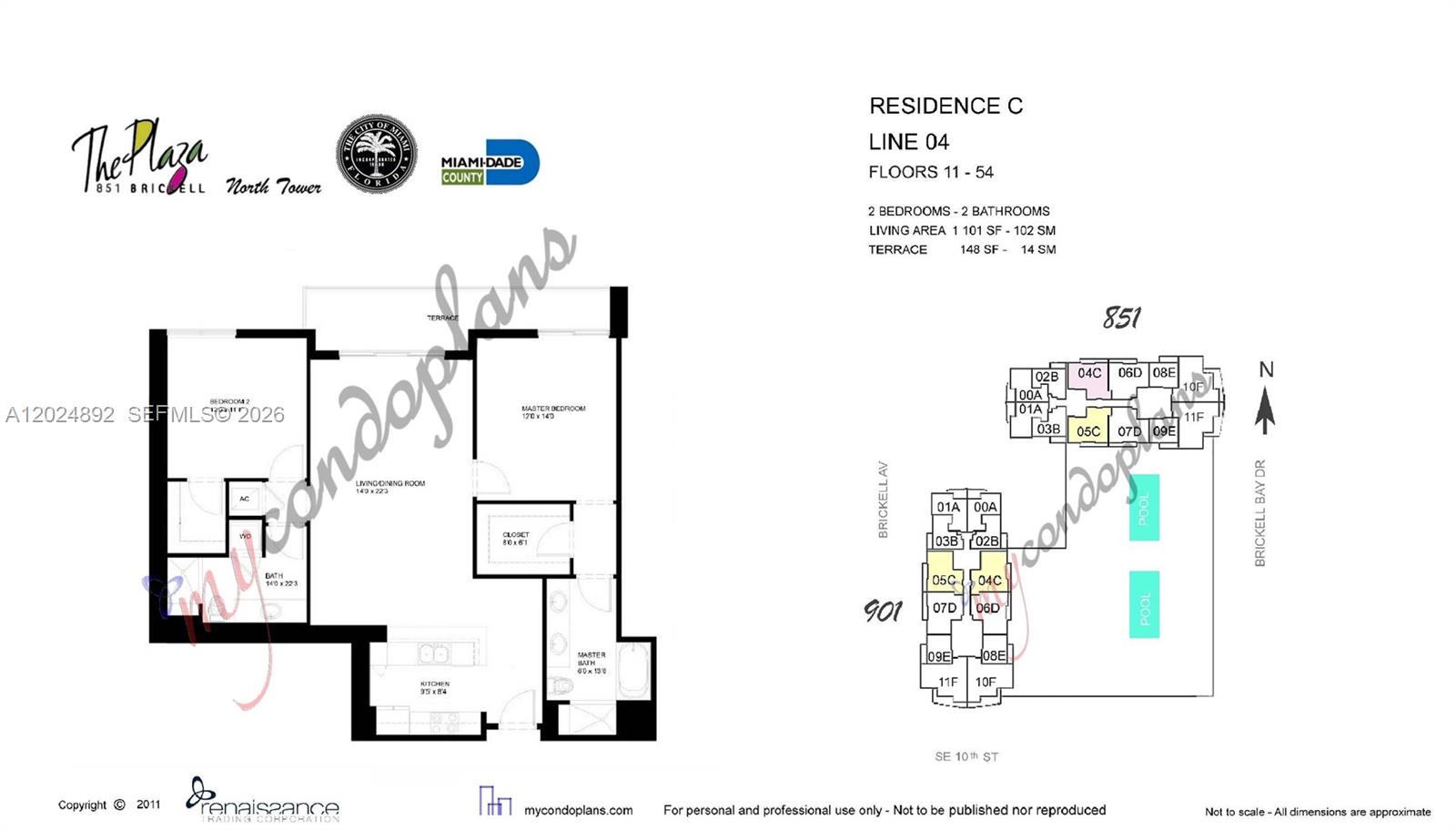 950 Brickell Bay Dr #4204, Miami FL 33131