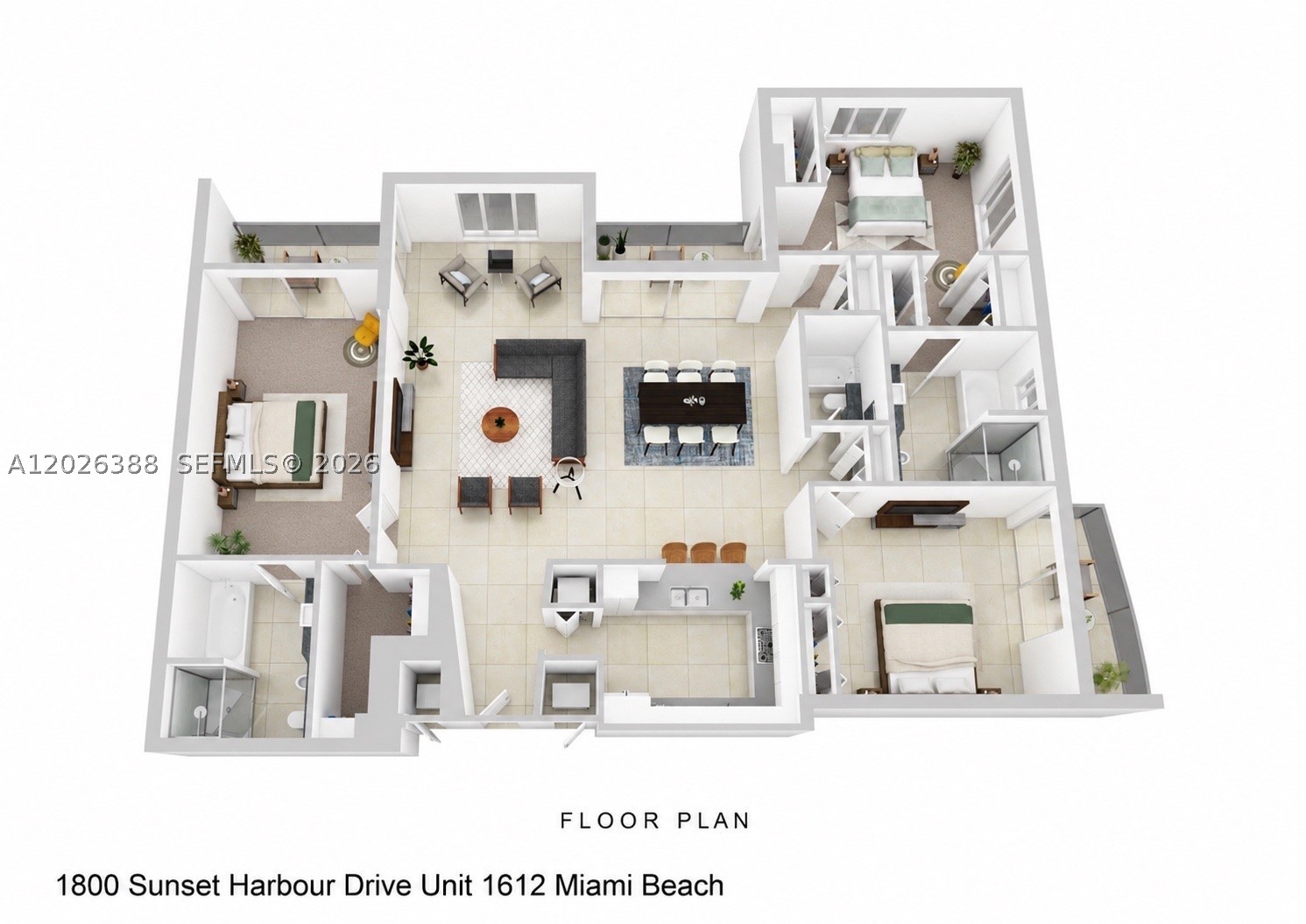 1800 Sunset Harbour #1612, Miami Beach FL 33139