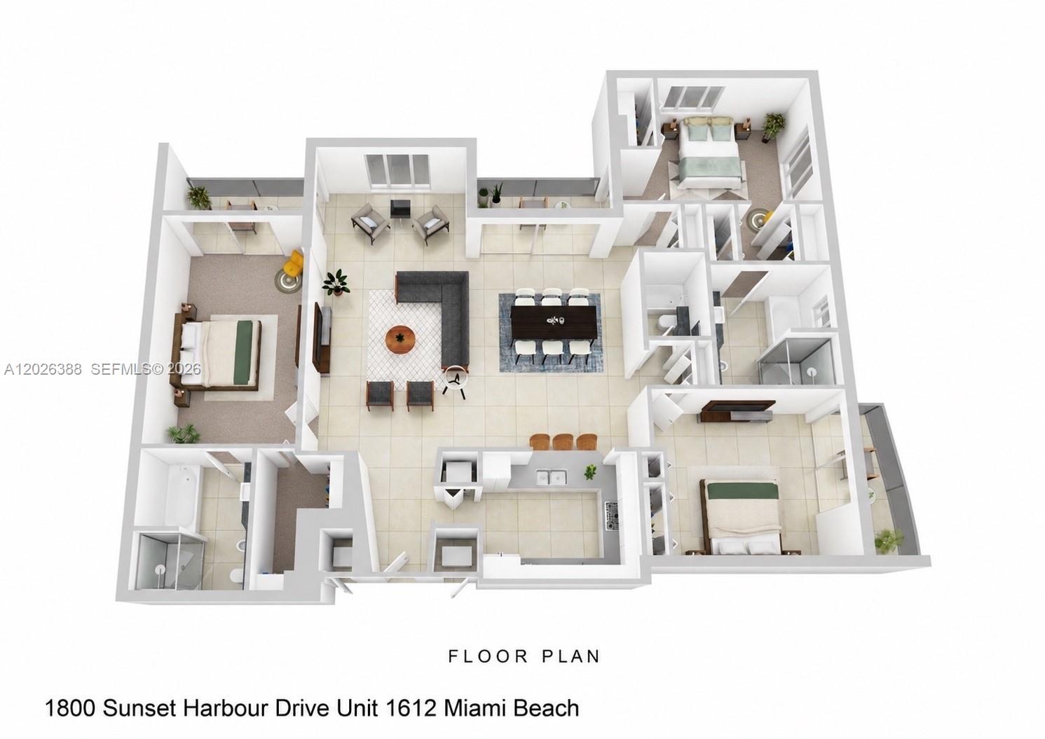 1800 Sunset Harbour #1612, Miami Beach FL 33139