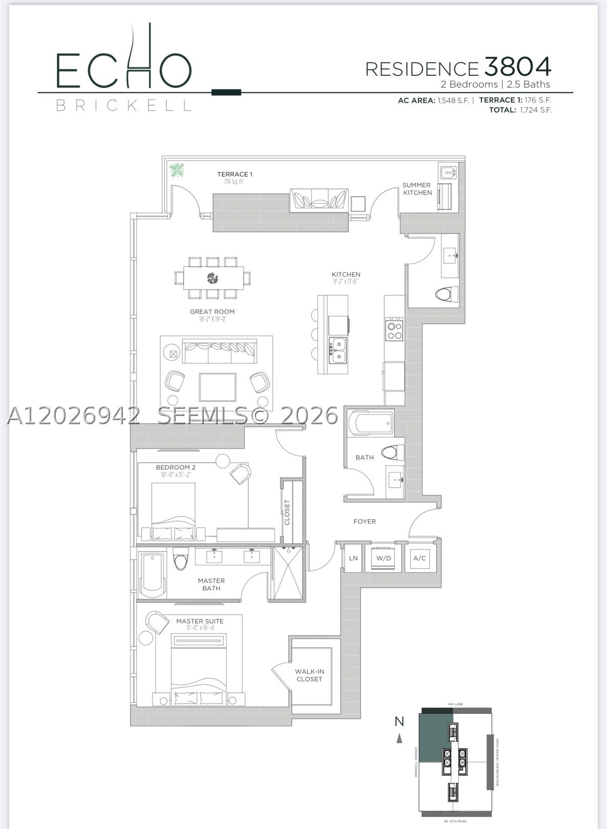 1451 Brickell Ave #3804, Miami FL 33131