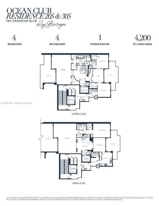 785 Crandon Blvd #205/305, Key Biscayne FL 33149