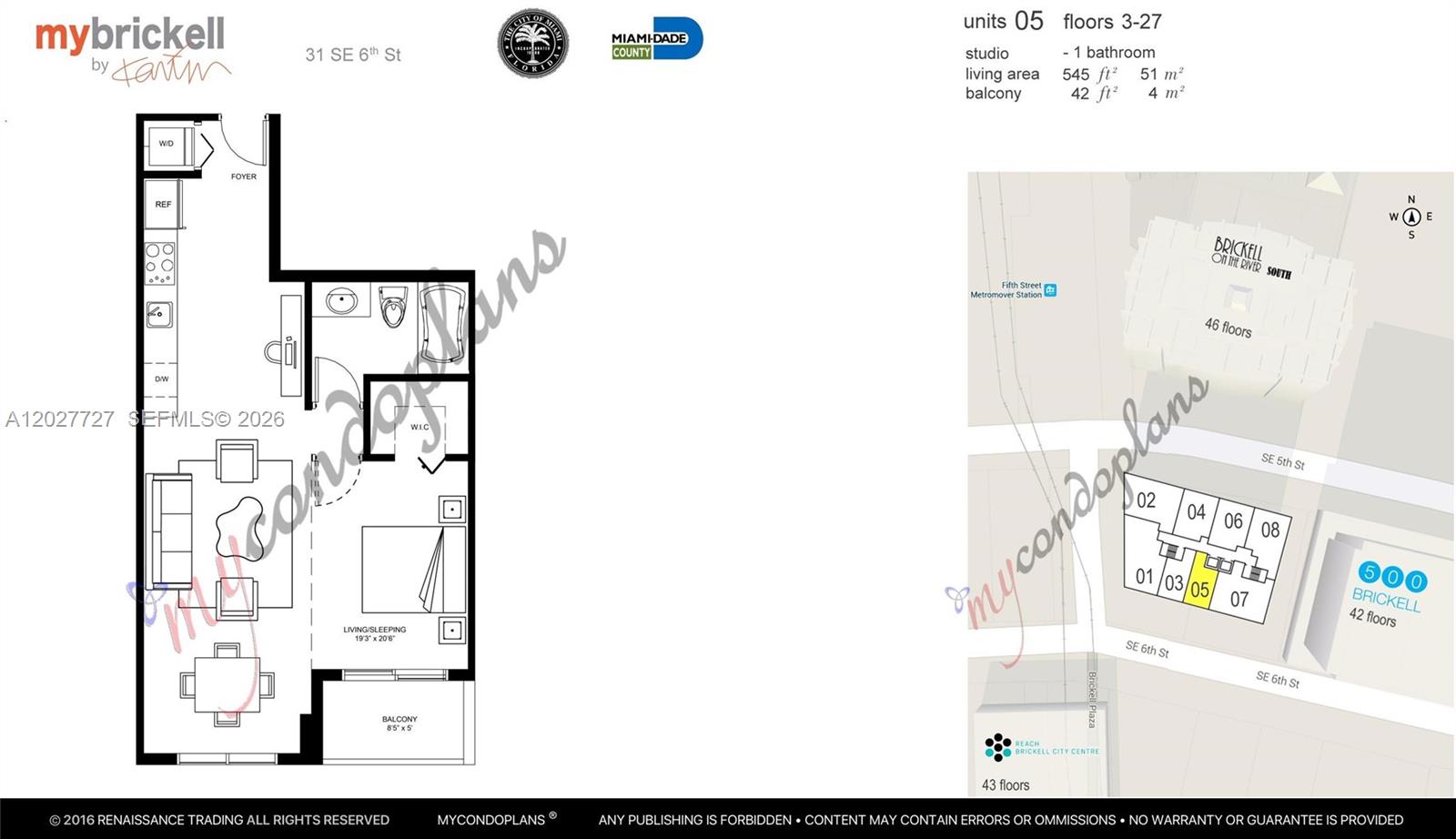 31 SE 6th St #505, Miami FL 33131