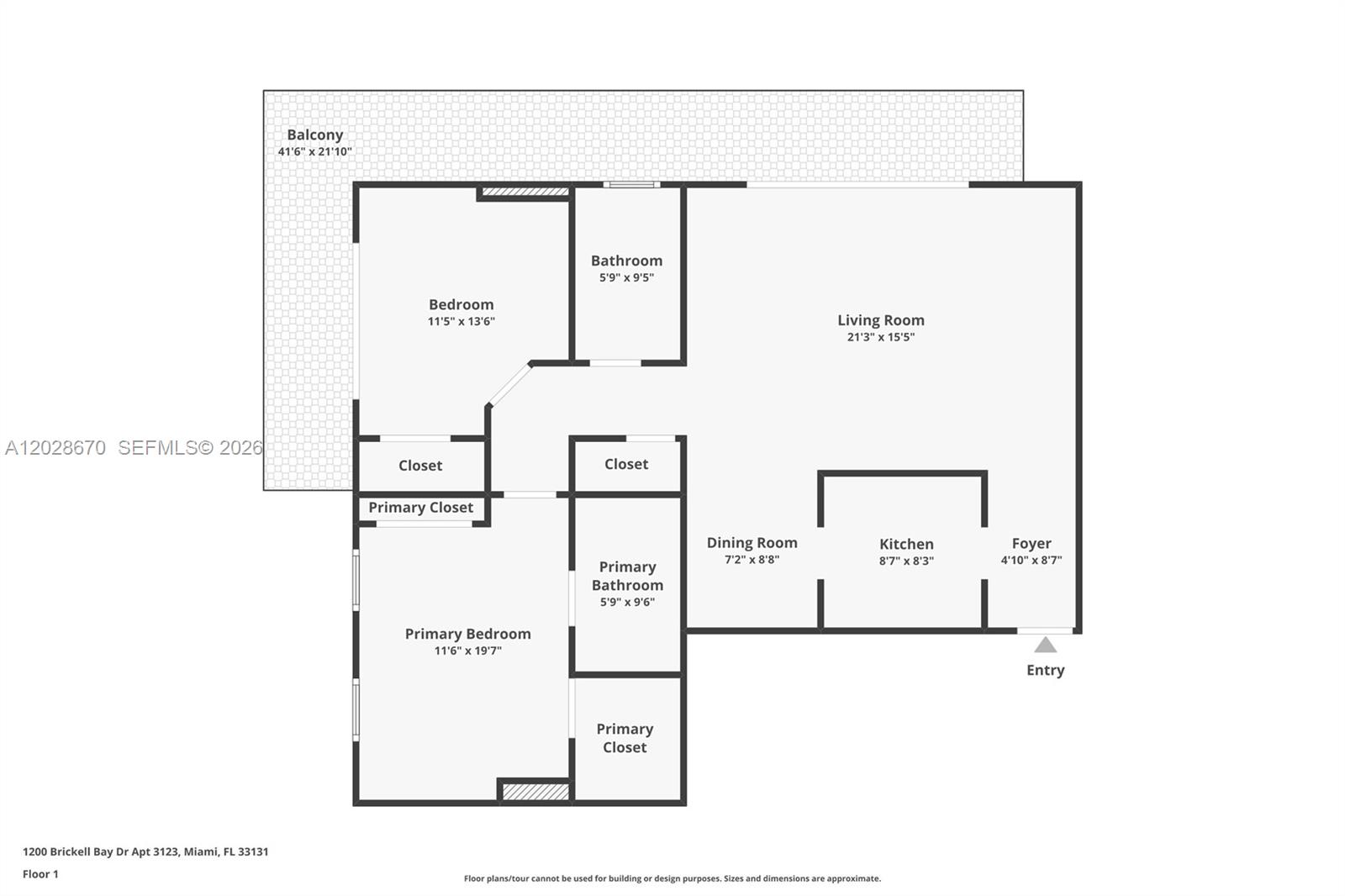 1200 Brickell Bay Dr #3123, Miami FL 33131