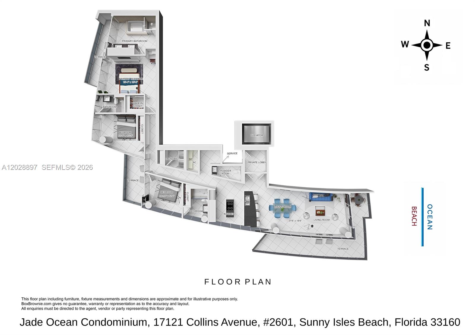 17121 Collins Ave #2601, Sunny Isles Beach FL 33160