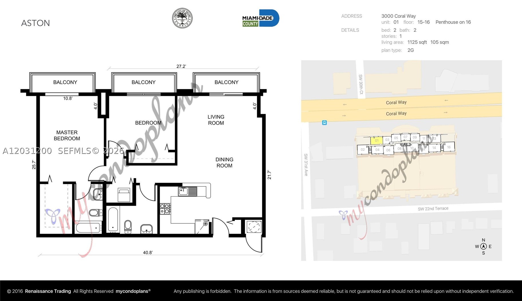3000 Coral Way #1501, Miami FL 33145