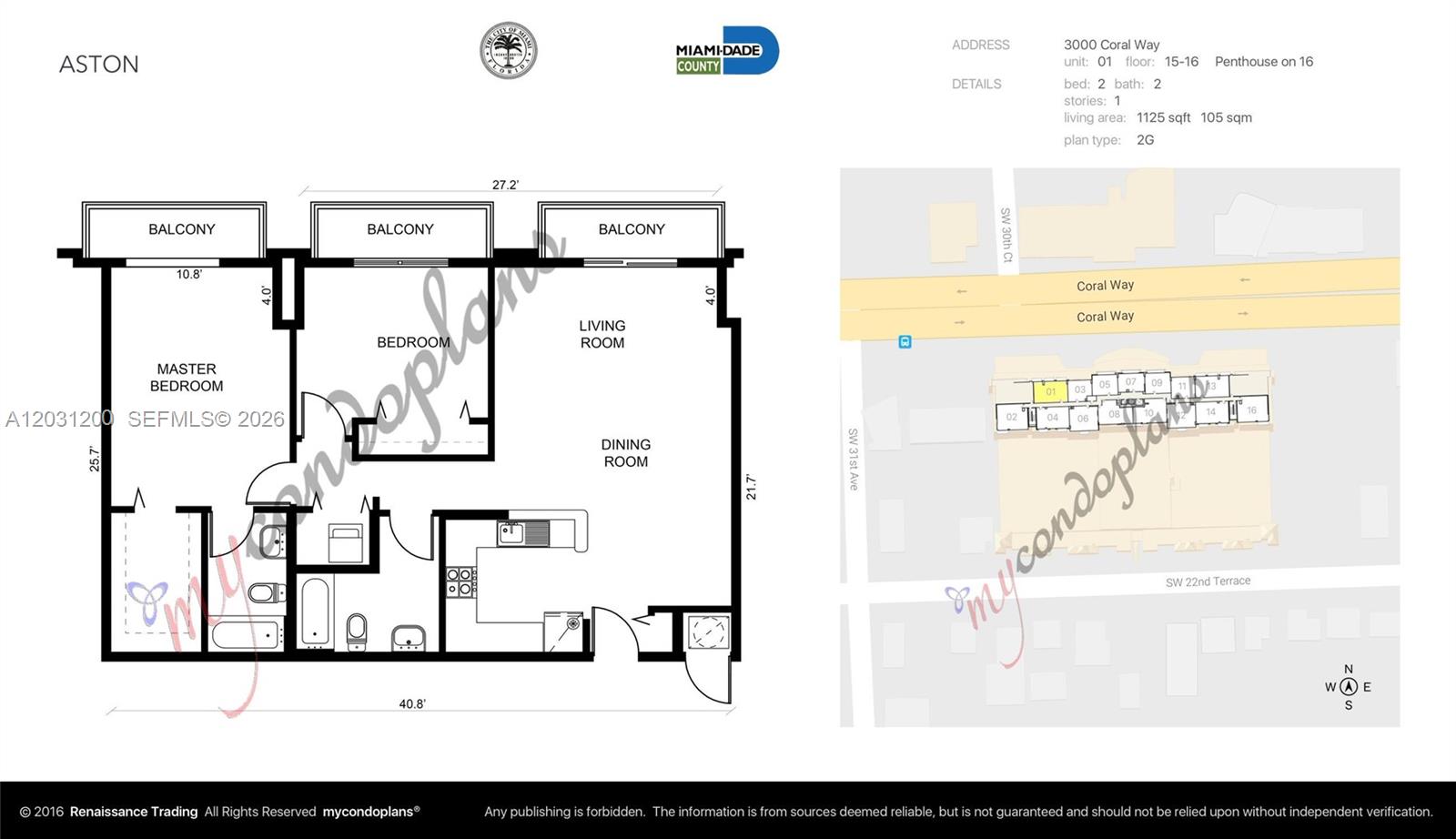 3000 Coral Way #1501, Miami FL 33145