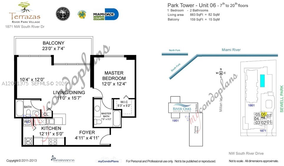 1871 NW S River Dr #1606, Miami FL 33125