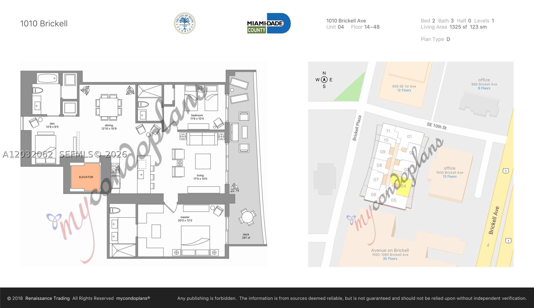 1010 Brickell Ave #2704, Miami FL 33131