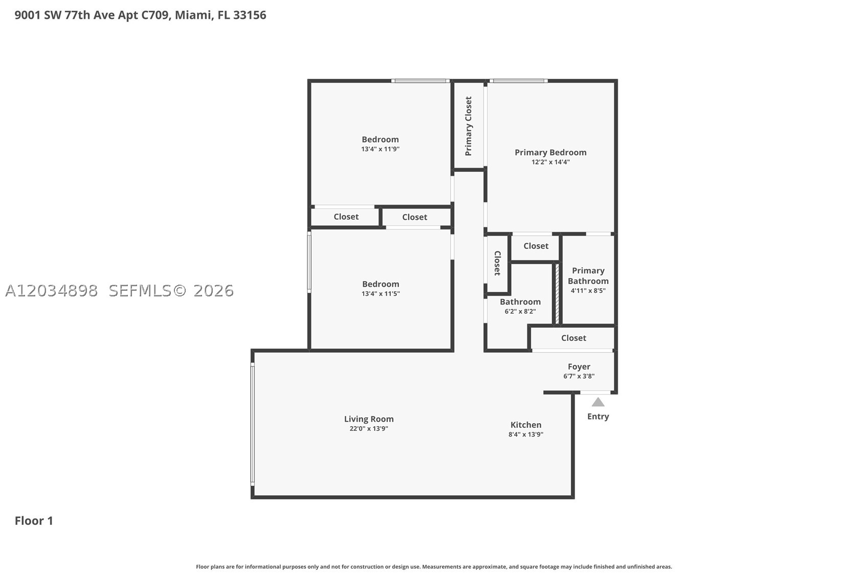 9001 SW 77th Ave #C709, Miami FL 33156