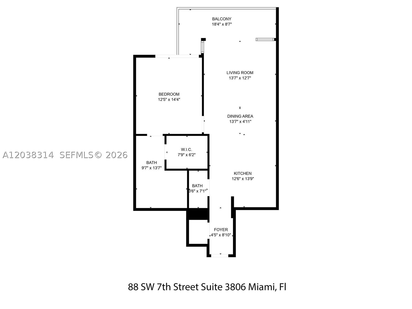 88 SW 7th St #3806, Miami FL 33130