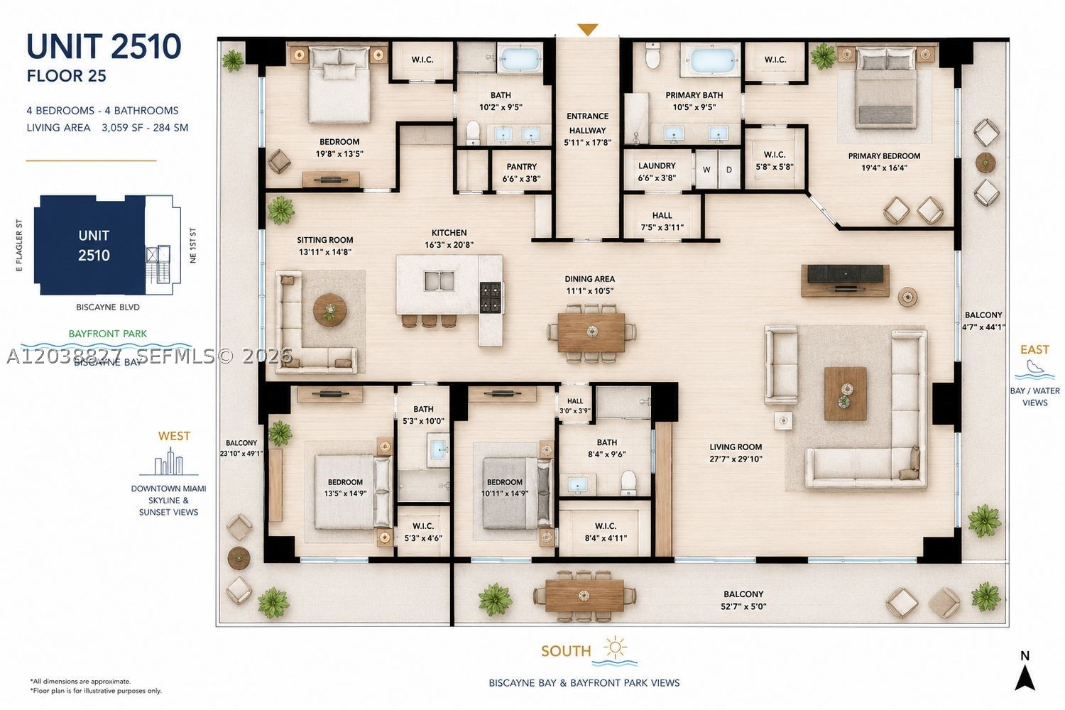 50 Biscayne Blvd #2510, Miami FL 33132
