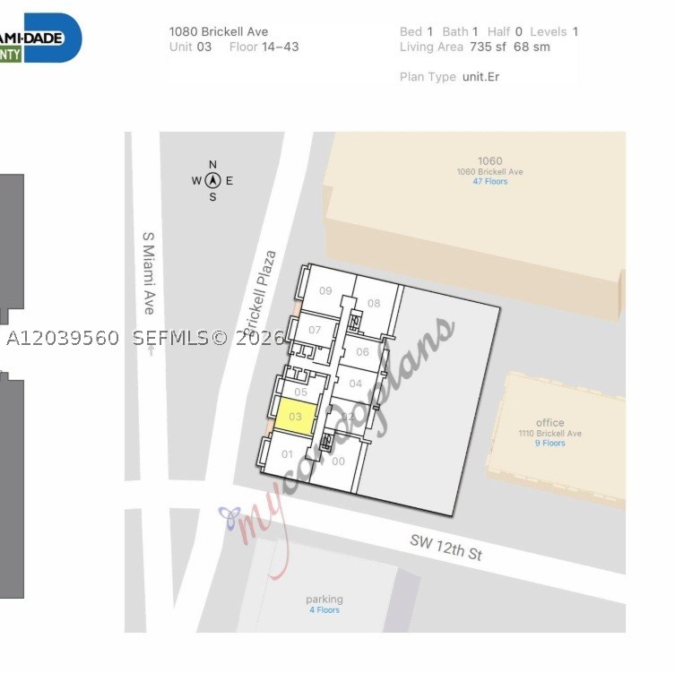 1080 Brickell Ave #4103, Miami FL 33131