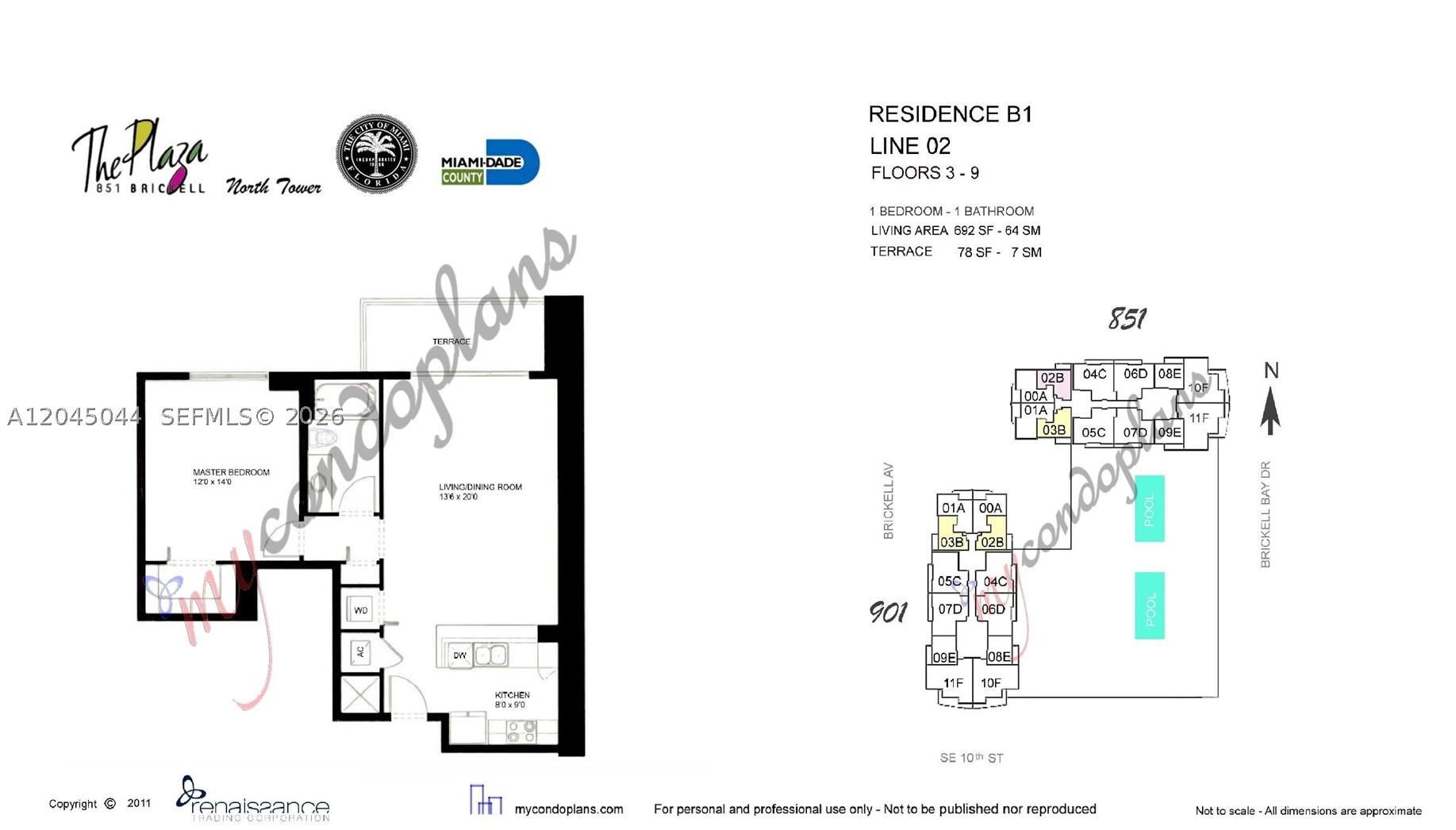 950 Brickell Bay Dr #802, Miami FL 33131