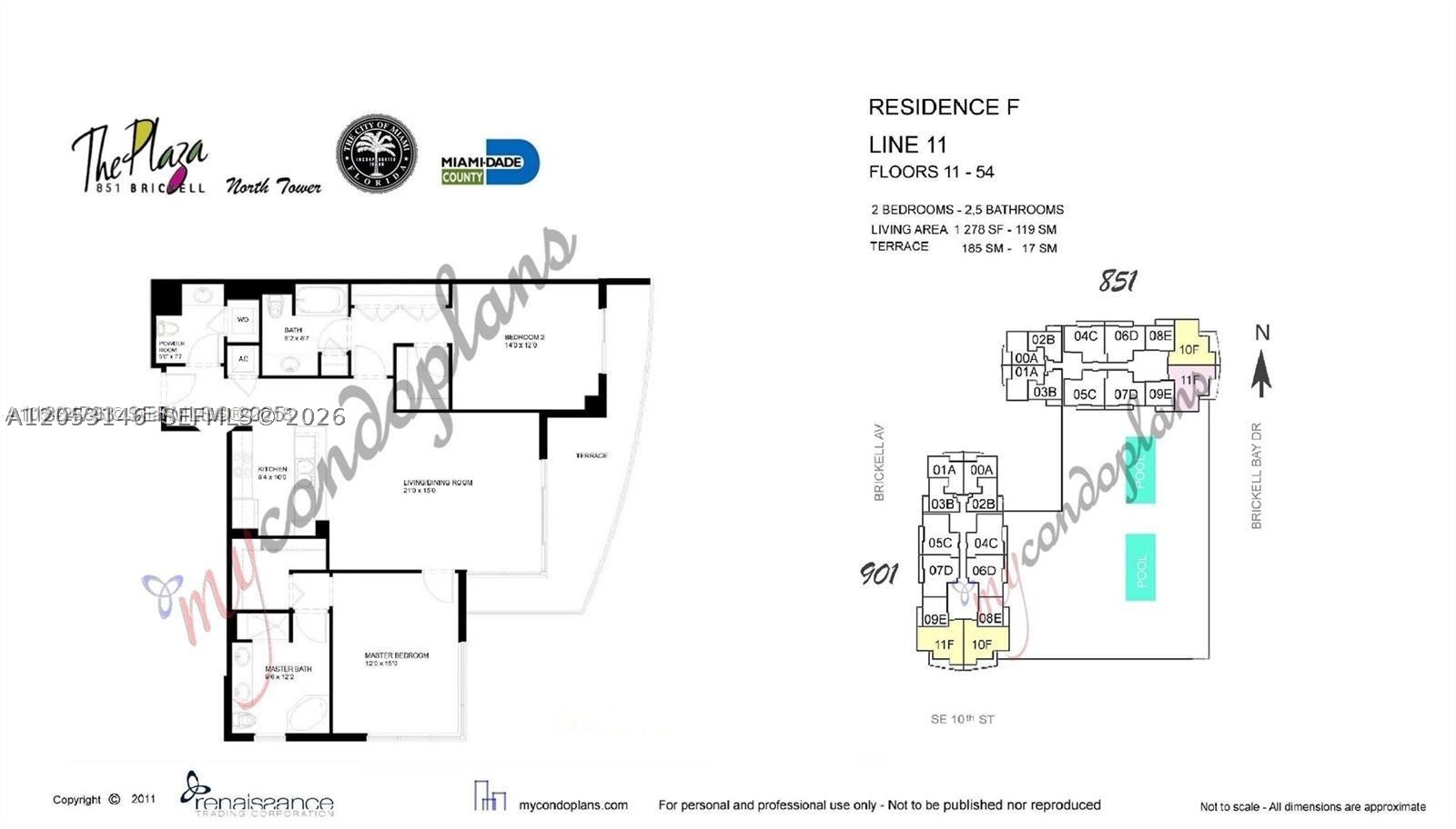 950 Brickell Bay Dr #1711, Miami FL 33131