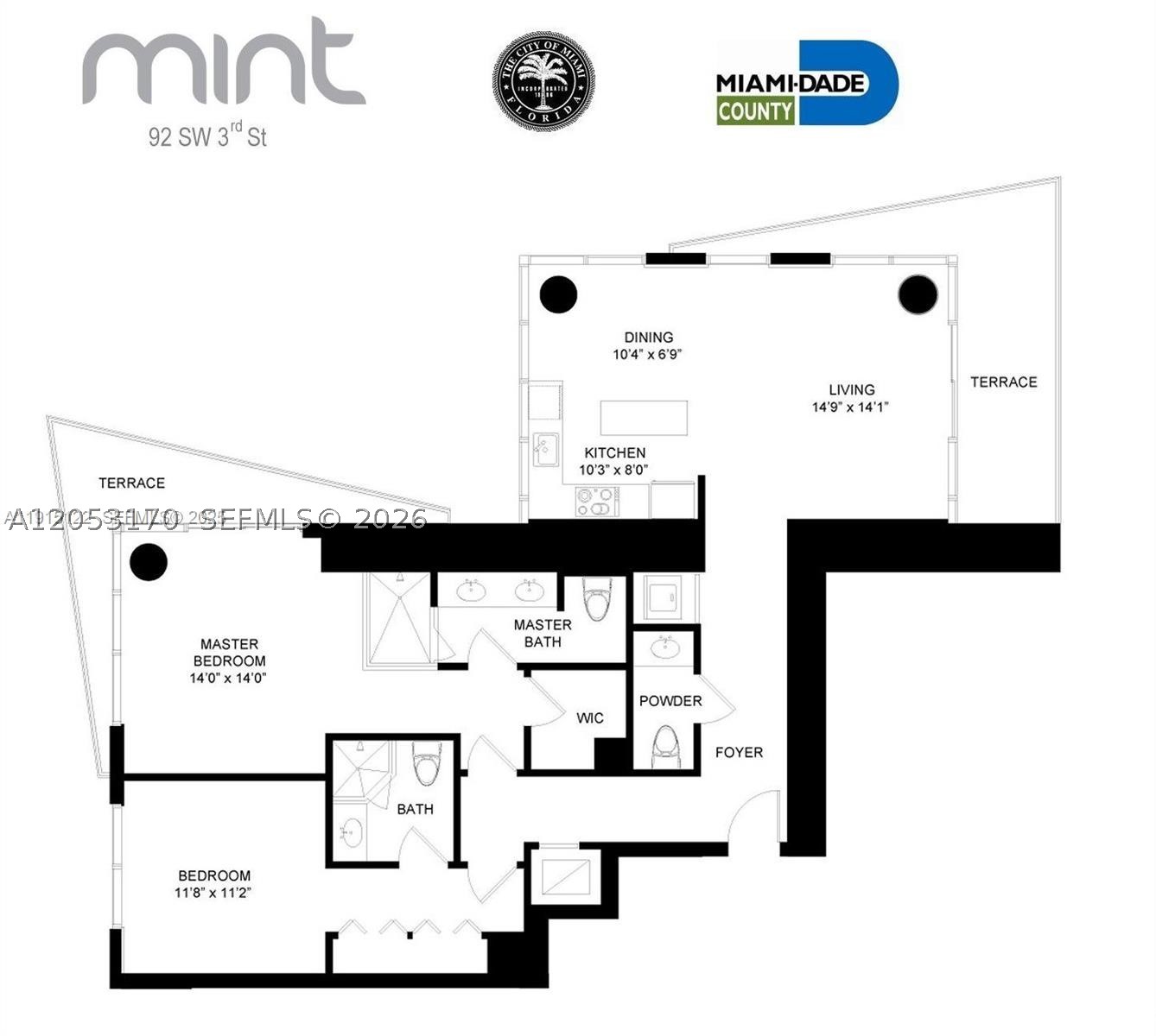 92 SW 3rd St #2510, Miami FL 33130