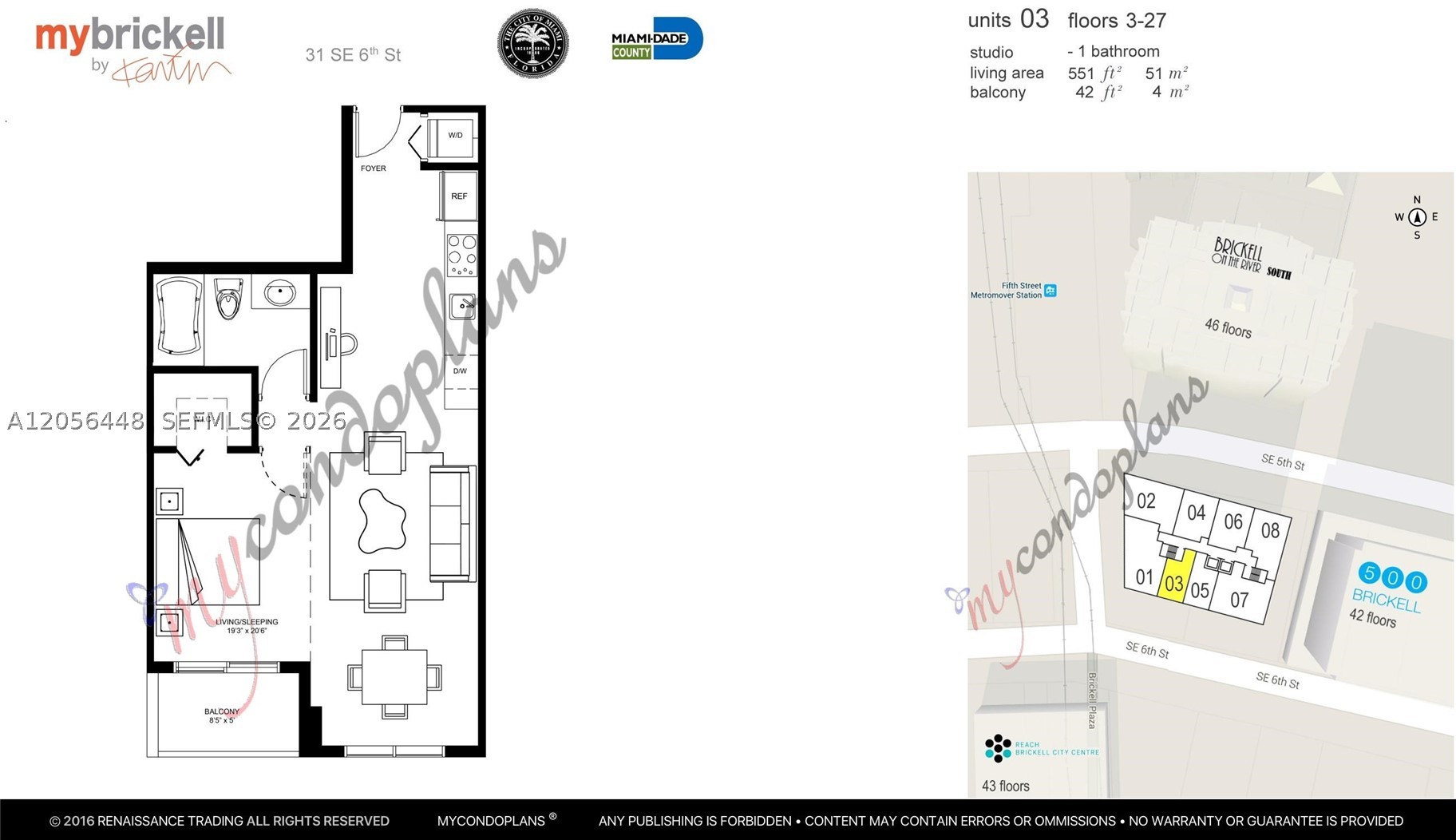 31 SE 6th St #1503, Miami FL 33131