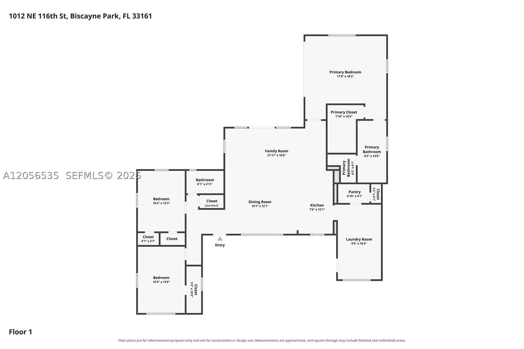 1012 NE 116th St, Biscayne Park FL 33161