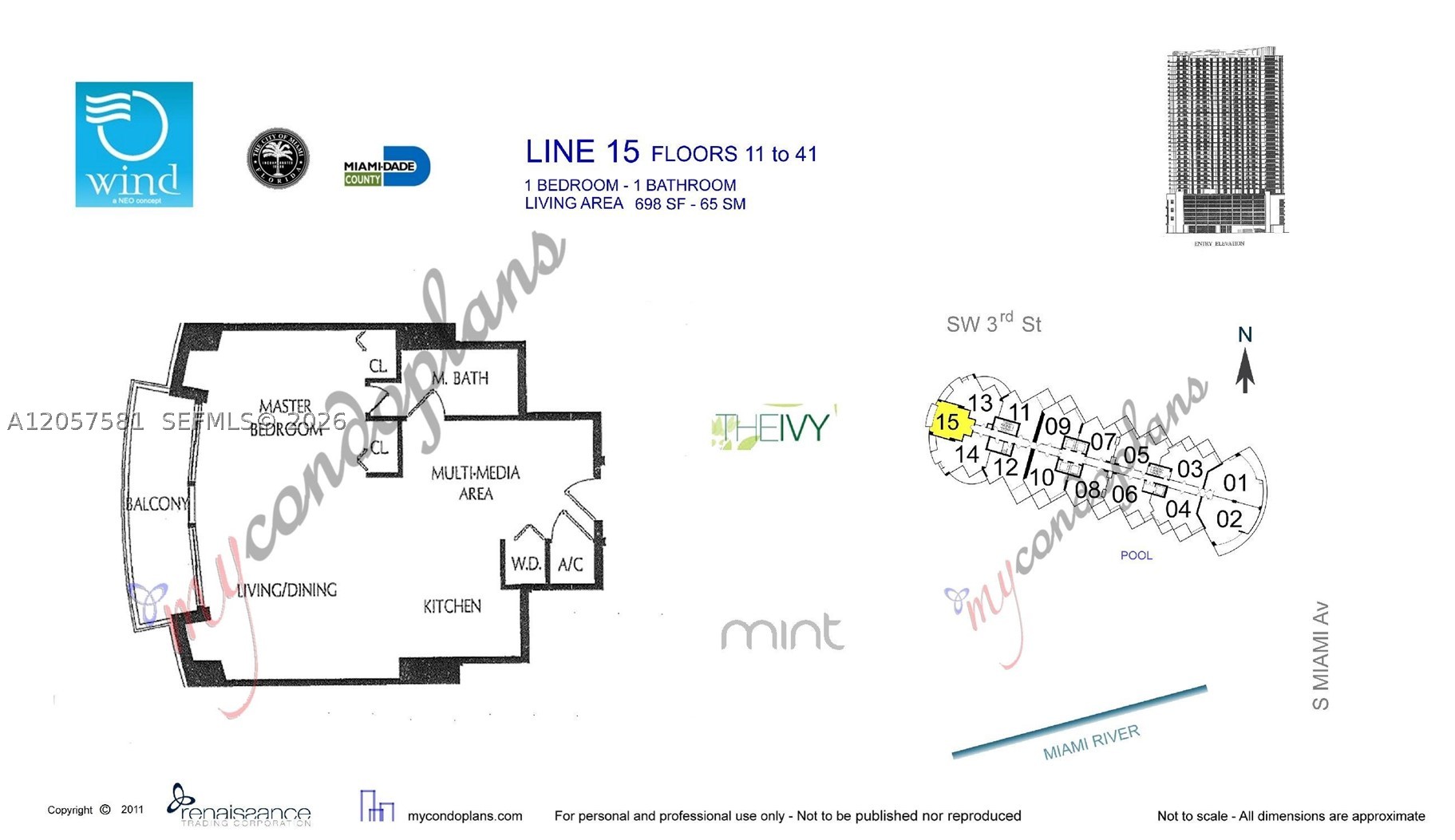350 S Miami Ave #1515, Miami FL 33130