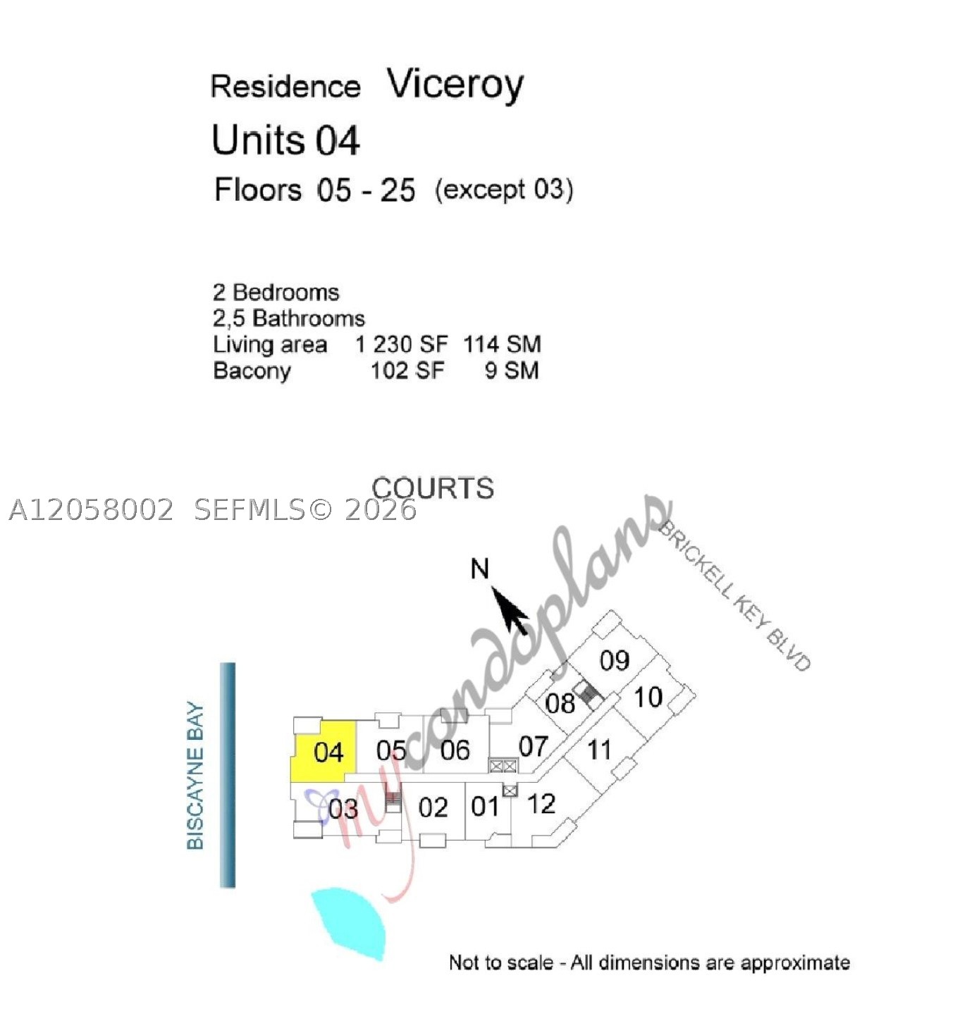701 Brickell Key Blvd #604, Miami FL 33131