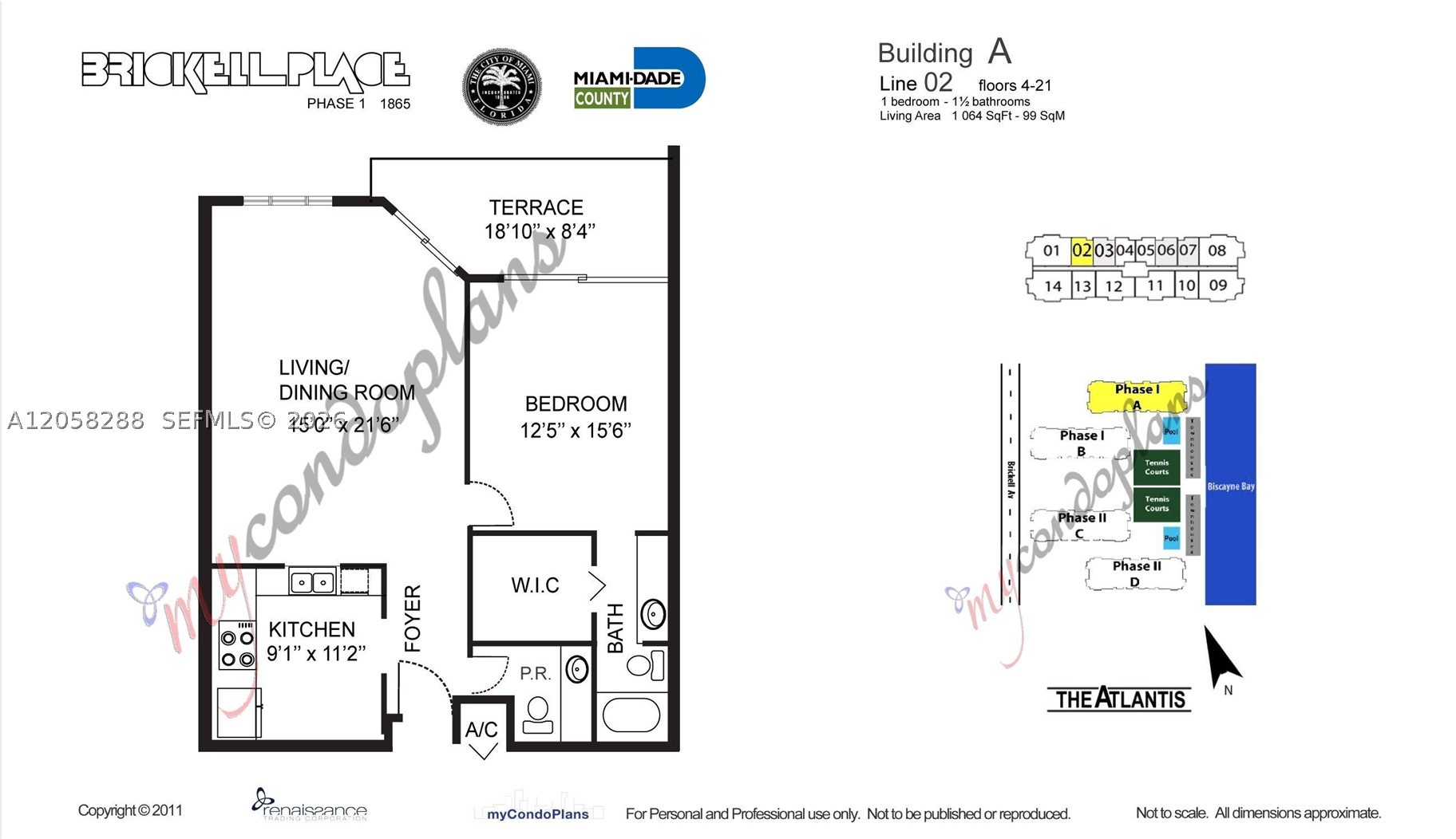 1865 Brickell Ave #A1802, Miami FL 33129